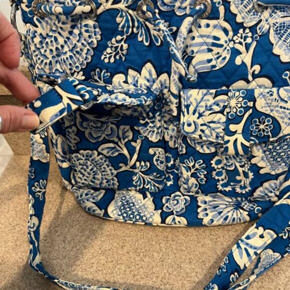Vera Bradley Crossbody Adjustable Hobo Bag (Blue Lagoon) - Picture 3 of 9
